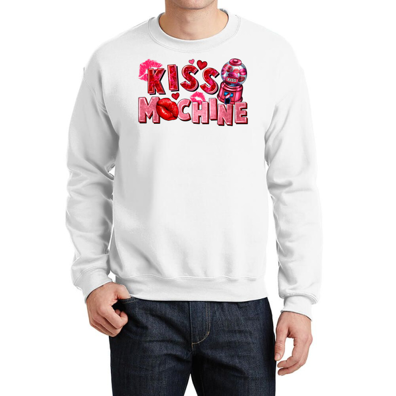 Kiss Machine Valentine's Day Crewneck Sweatshirt | Artistshot