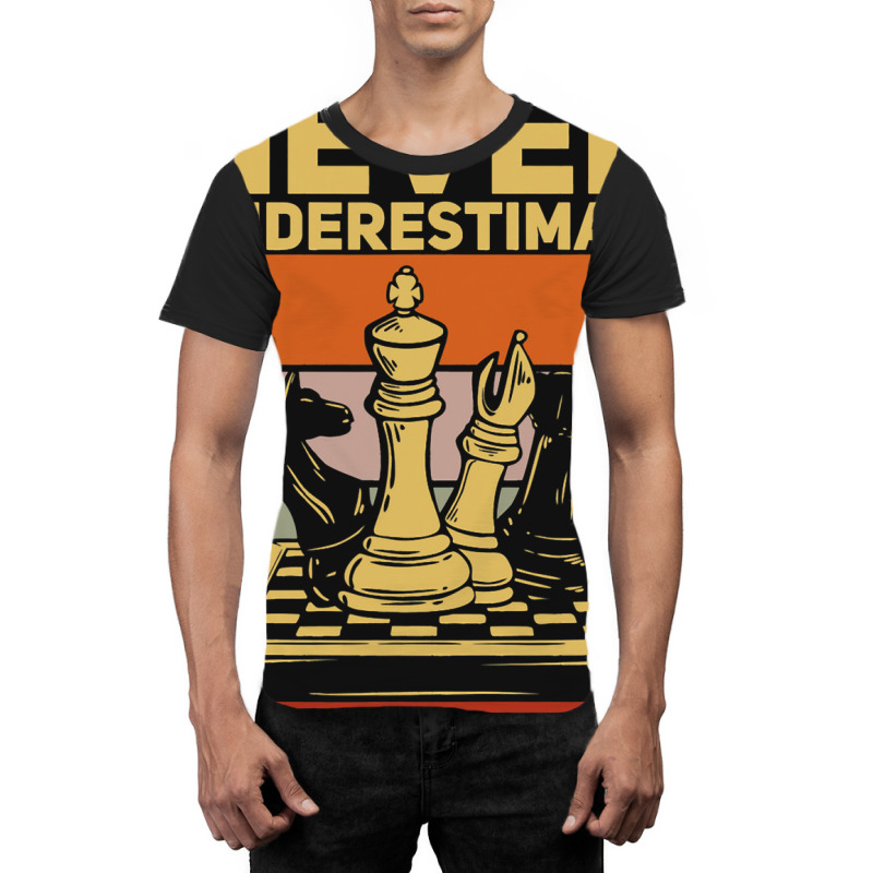 Chess Grandmaster An Old Man At The Chessboard Graphic T-shirt by Enjoyby | Artistshot