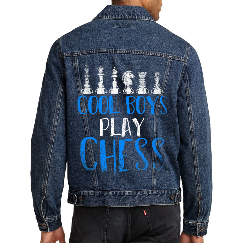 Chess Grandmaster Men Boys Kids Gift Cool Boys Pla Men Denim Jacket by Onvibrant | Artistshot