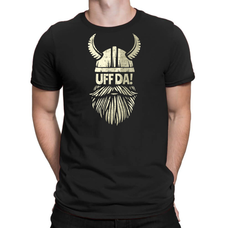 Uff Da Viking Helmet Funny Beard Scandinavian Mythology Popular Norweg T-shirt | Artistshot