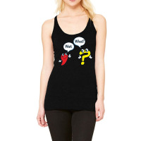 Wait What Question Mark And Comma Funny Punctuation Grammar Quote Racerback Tank | Artistshot