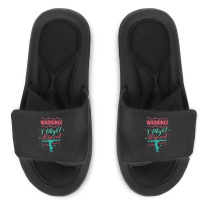 Warning! I Might Flip Out At Any Moment Funny Gymnast Girl Slide Sandal | Artistshot