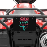 Warning! I Might Flip Out At Any Moment Funny Gymnast Girl Atv License Plate | Artistshot