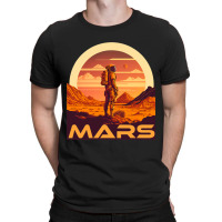 Explore Mars Vintage Martian Astronaut Space Astro T-shirt | Artistshot