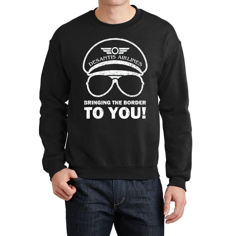 Desantis Airlines Pilot Hat Vintage Crewneck Sweatshirt | Artistshot