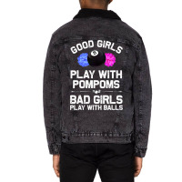 Funny Billiards For Women Girls 8 Ball Billiard Po Unisex Sherpa-lined Denim Jacket | Artistshot