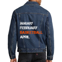 College Basketball Season January February Basketb Men Denim Jacket | Artistshot