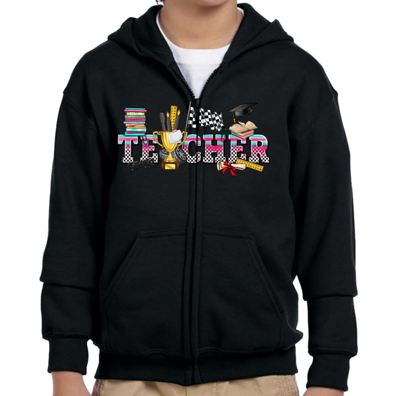 Race With Teacher Elements Youth Zipper Hoodie by enoddigitalart@gmail.com | Artistshot