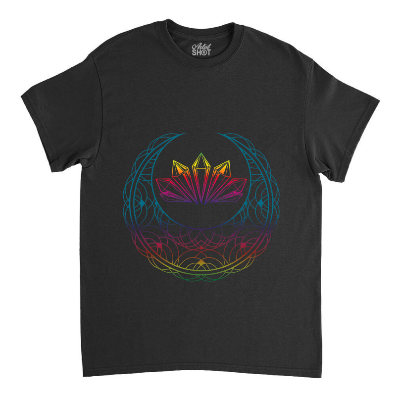 Colorful Crystals Stargazer Luna Stars Celestial B Classic T-shirt by CalliopEasley | Artistshot