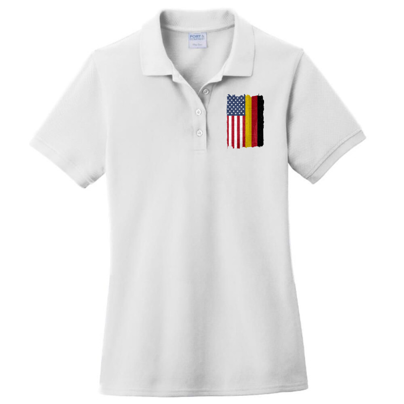 United States With Germany Flag Mix Us And German Country Flags Ladies Polo Shirt by EdahArt | Artistshot