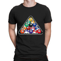 Colorful Cue Balls Billiards Rack T-shirt | Artistshot