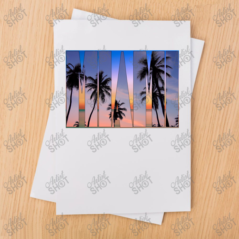 Palm Trees With The Gold And Blue Skies Of Miami Sublimation Transfer | Artistshot