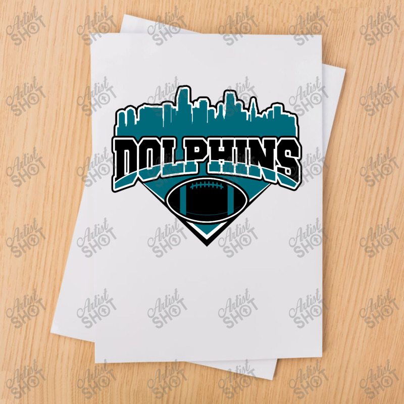 Dolphins Football Skyline Football Team Sublimation Transfer | Artistshot