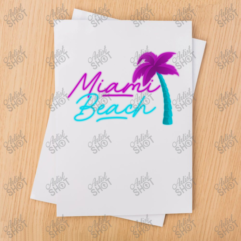 Miami Beach Palm Limited Edition Sublimation Transfer | Artistshot