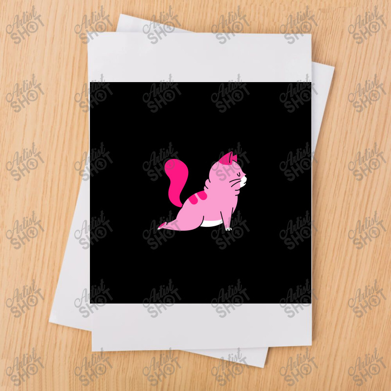 Funny Cat Flexing Angelic Kitten Poster Sublimation Transfer | Artistshot