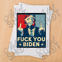 Funny Trump Middle Finger Fuck You Biden   Anti Joe Biden Poster Sublimation Transfer | Artistshot