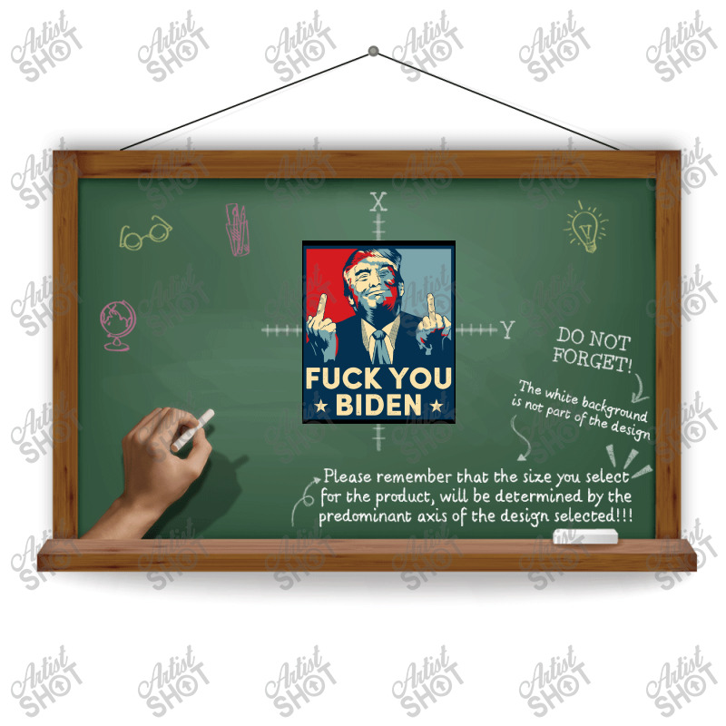 Funny Trump Middle Finger Fuck You Biden   Anti Joe Biden Poster Sublimation Transfer | Artistshot