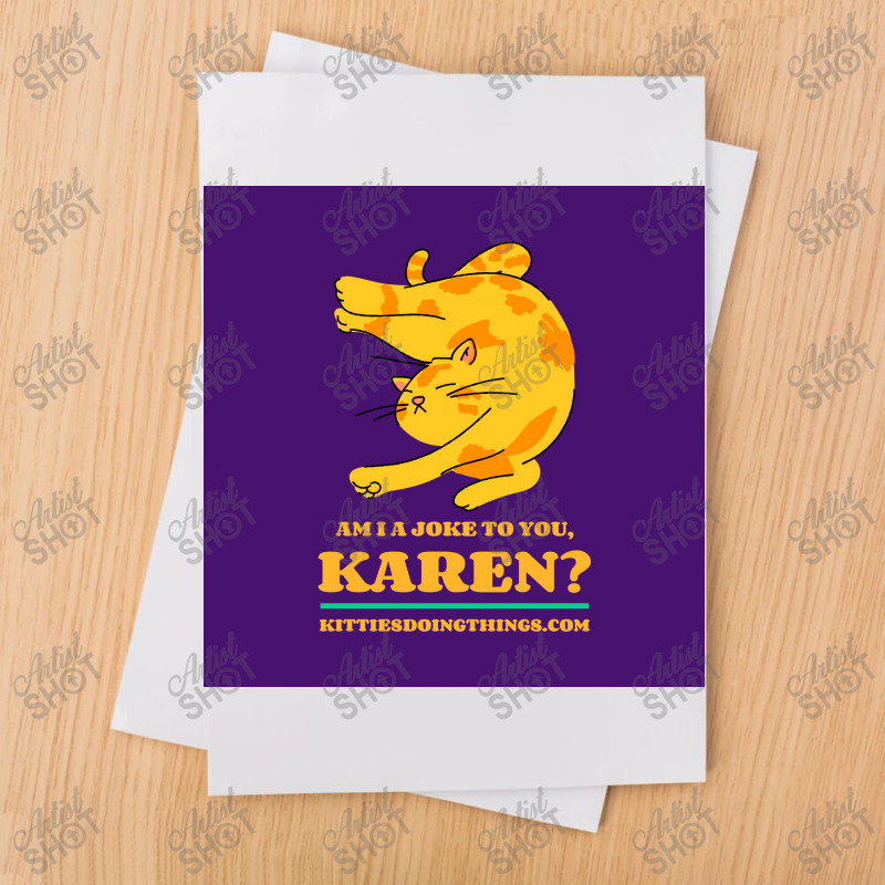 Funny Cat Kareattentive Big Poster Sublimation Transfer | Artistshot