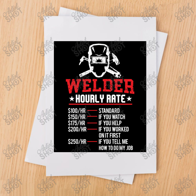 Funny Welder Hourly Rate Welding Craft Labor Union Rate Gear Poster Co Sublimation Transfer | Artistshot