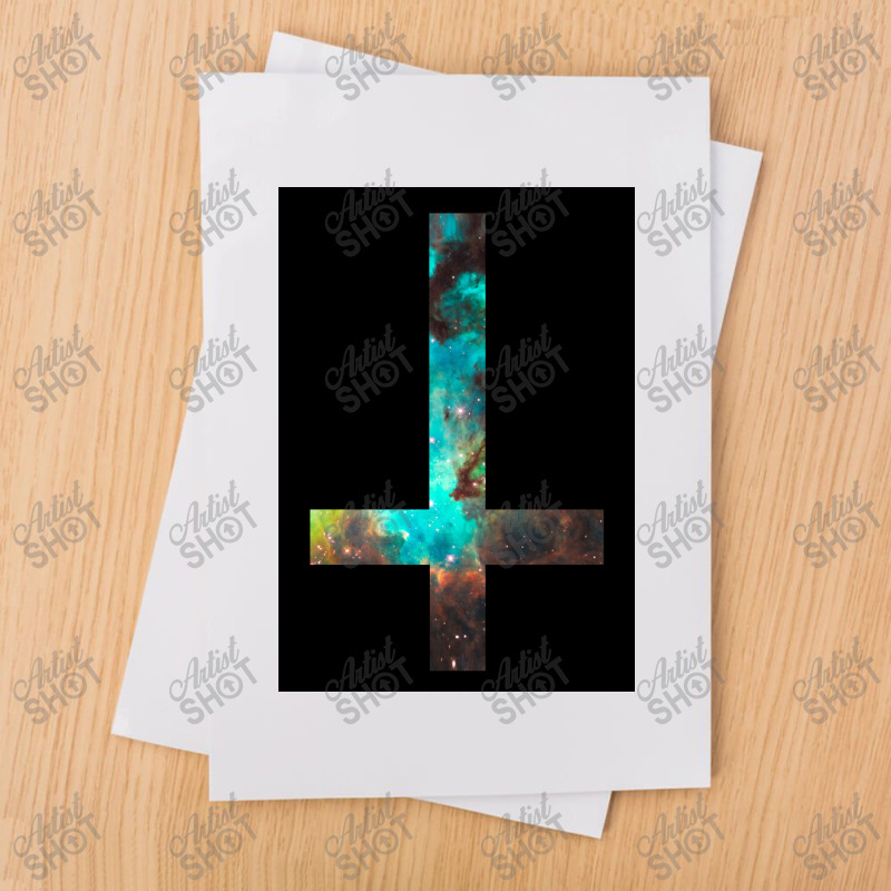 Green Galaxy Inverted Cross Poster Copy Sublimation Transfer | Artistshot