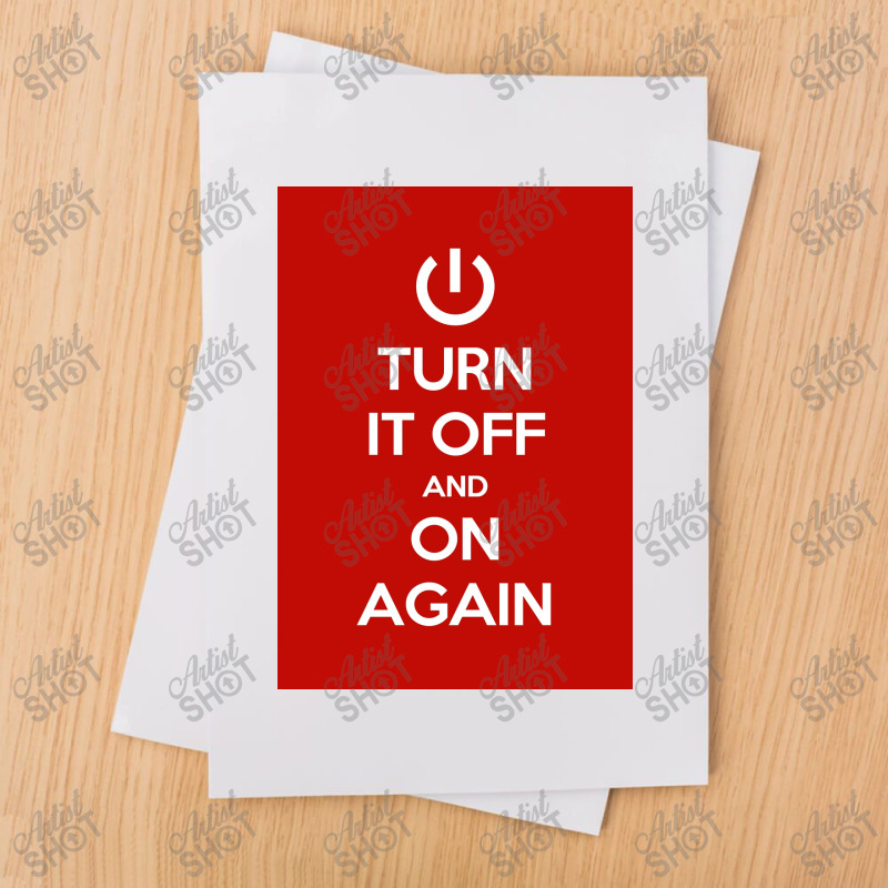 Keep Calm   Turn It Off And On Again Poster Sublimation Transfer | Artistshot