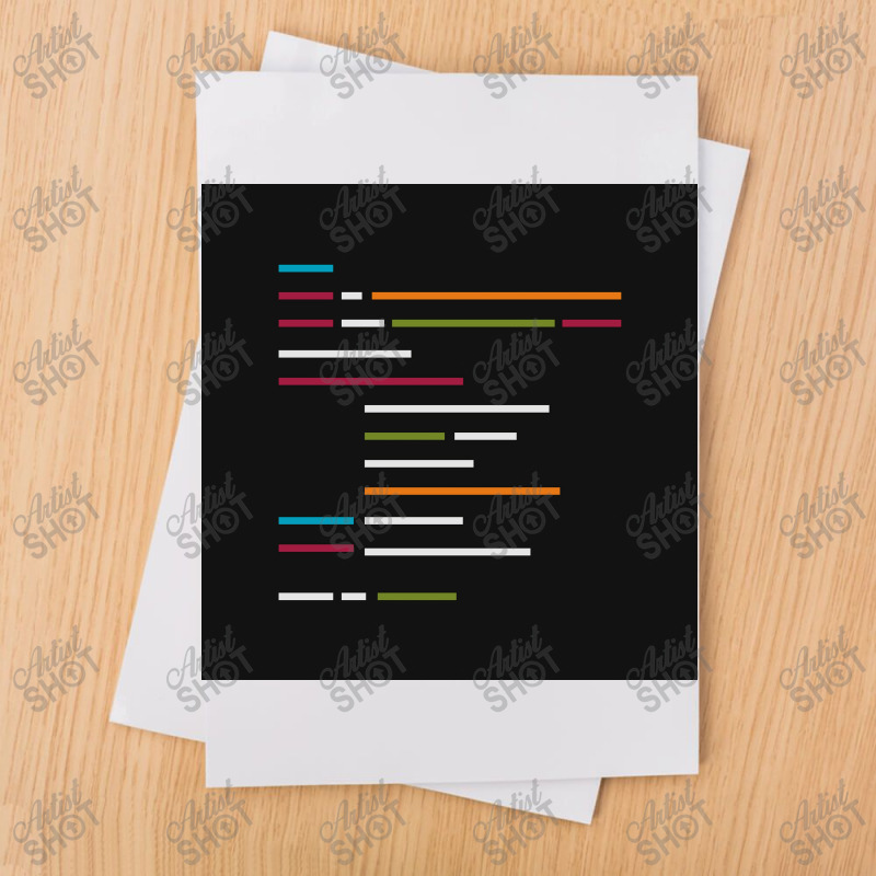 Lines Of Code On Dark Mode For Programming Lovers Poster Copy Sublimation Transfer | Artistshot