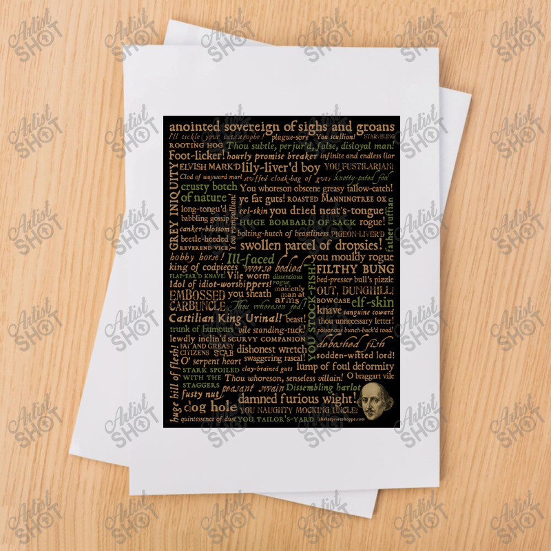 Shakespeare Insults Dark   Revised Edition (by Incognita) Poster Sublimation Transfer | Artistshot