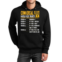 Commercial Pilot Hourly Rate Funny Airplane Airlin Unisex Hoodie | Artistshot