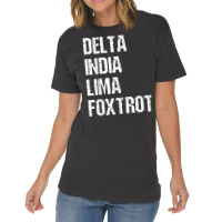 Mens Delta India Lima Foxtrot Dilf Father Dad Humor Joke T Shirt Vintage T-shirt | Artistshot