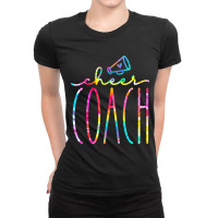 Cheer Coach Megaphone Game Day Cheerleader Cheerle Ladies Fitted T-shirt | Artistshot