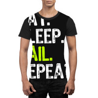 Eat Sleep Sail Sailing Sailboat Sailor Funny Capta Graphic T-shirt | Artistshot