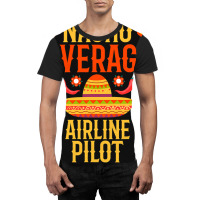 Cinco De Mayo Nacho Average Airline Pilot Graphic T-shirt | Artistshot