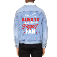 Cheer Shirt Women Ill Always Be Her Biggest Fan Ch Unisex Sherpa-lined Denim Jacket | Artistshot