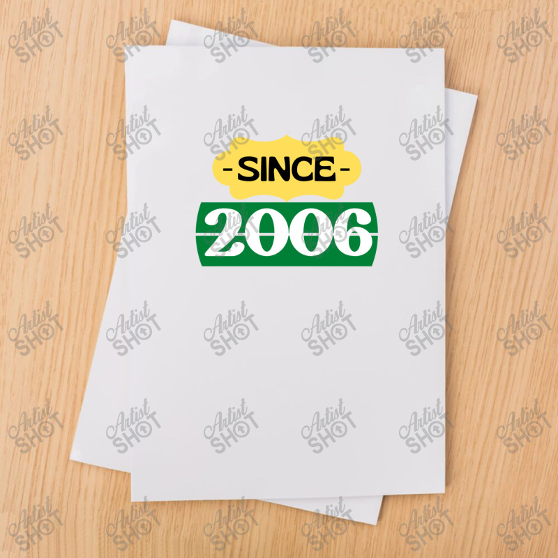 Since 2006 Birthday Retro Black Yellow Green White Sublimation Transfer | Artistshot