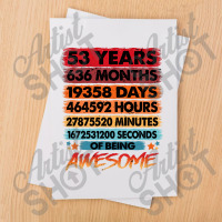 53rd Birthday  53 Years Old Vintage Birthday Trave Sublimation Transfer | Artistshot