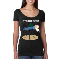 Stargeezer Funny Stargazing Astronaut Astronomy Gi Women's Triblend Scoop T-shirt | Artistshot