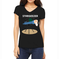 Stargeezer Funny Stargazing Astronaut Astronomy Gi Women's V-neck T-shirt | Artistshot