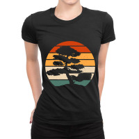 Retro Bonsai Tray Planting Miniature Tree Ladies Fitted T-shirt | Artistshot