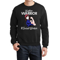 Vintage Frontline Warrior Social Worker Xmas For W Crewneck Sweatshirt | Artistshot