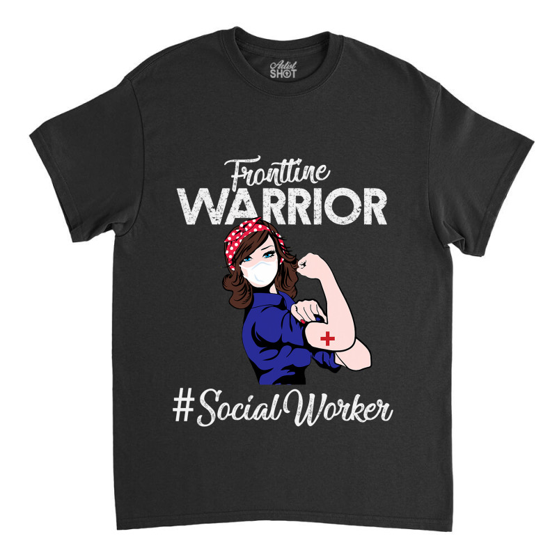 Vintage Frontline Warrior Social Worker Xmas For W Classic T-shirt | Artistshot