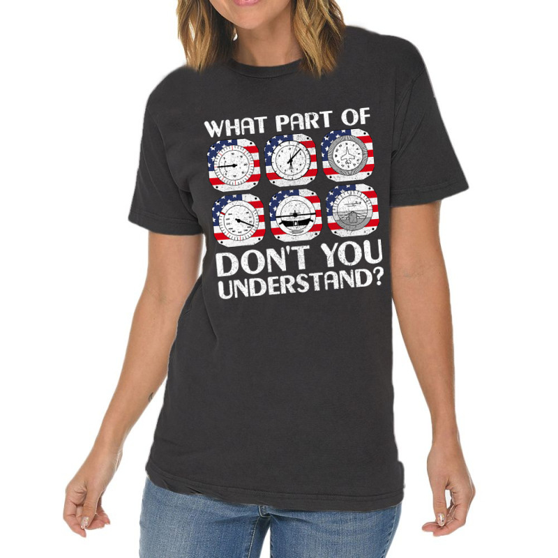 Pilot Airline Aircraft Airplane Instrument Funny A Vintage T-shirt | Artistshot