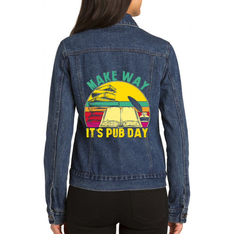 Novel Writer Pub Day Just Published Author Publish Ladies Denim Jacket by MasynPaulin | Artistshot