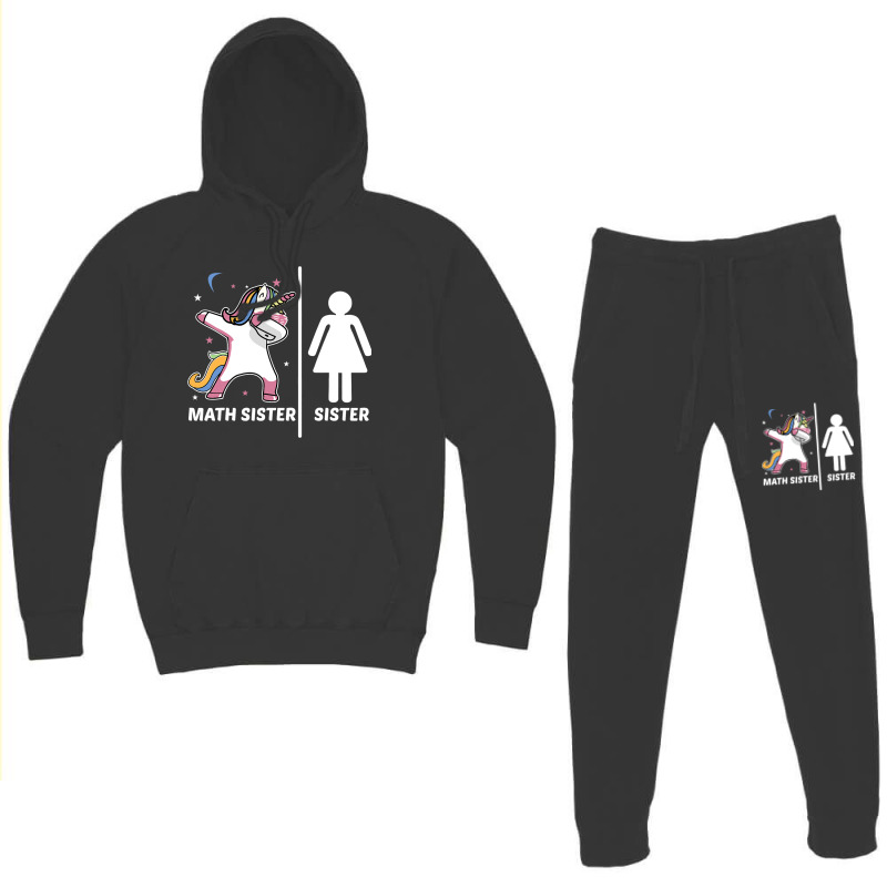 Unicorn Siblings Your Sister My Math Sister Hoodie & Jogger Set | Artistshot