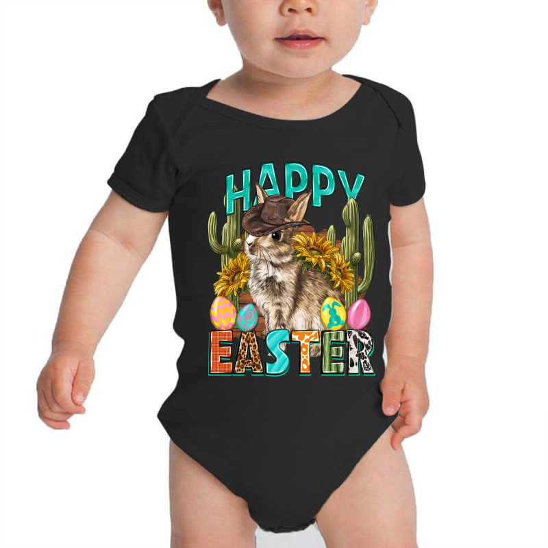 Happy Easter With Cowboy Elements Baby Bodysuit | Artistshot