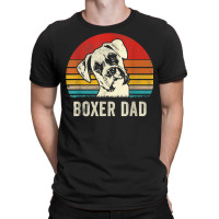 Mens Vintage Boxer Dad Ever Daddy Gifts Dog Dad Father T Shirt T-shirt | Artistshot