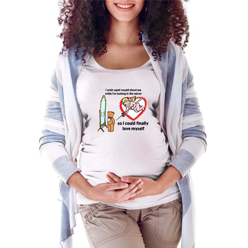 Cupid Would Shoot Me Maternity Scoop Neck T-shirt by GigiMonica | Artistshot