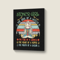 Stoner Girl Soul Of A Witch Mouth Of A Sailor Portrait Canvas Print | Artistshot