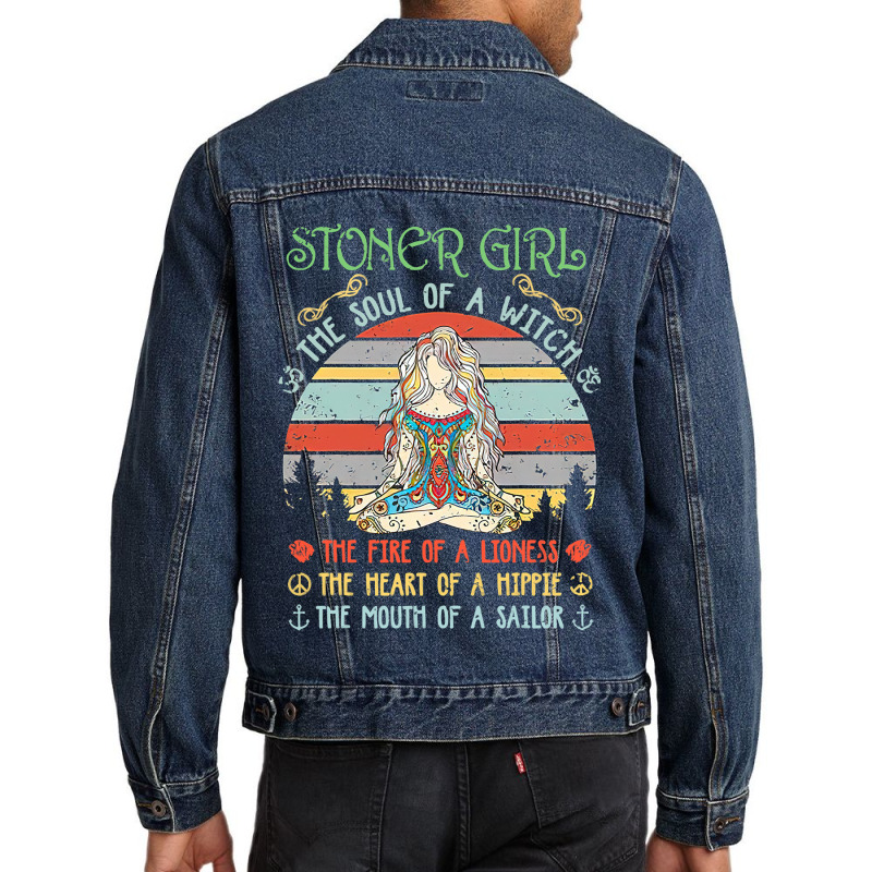 Stoner Girl Soul Of A Witch Mouth Of A Sailor Men Denim Jacket | Artistshot