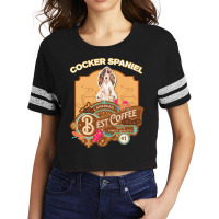 Mom T  Shirt Brown Cocker Spaniel Best Coffee   Dog Owner Coffee Lover Scorecard Crop Tee | Artistshot