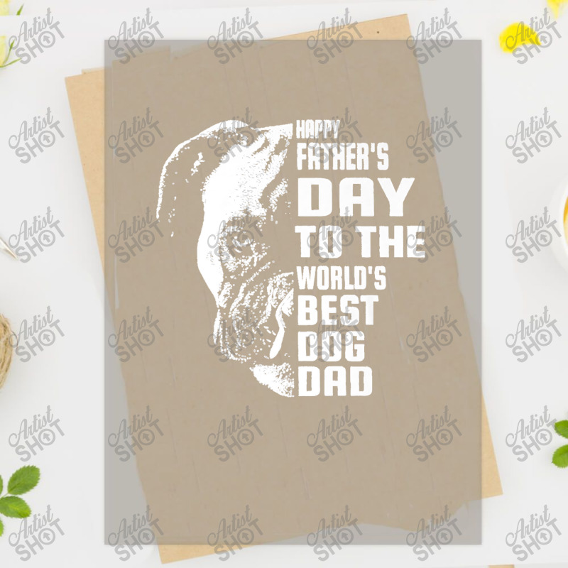 Boxer Happy Father's Day To The Best Dog Dad Fathers Day Premium Dtf Transfer | Artistshot